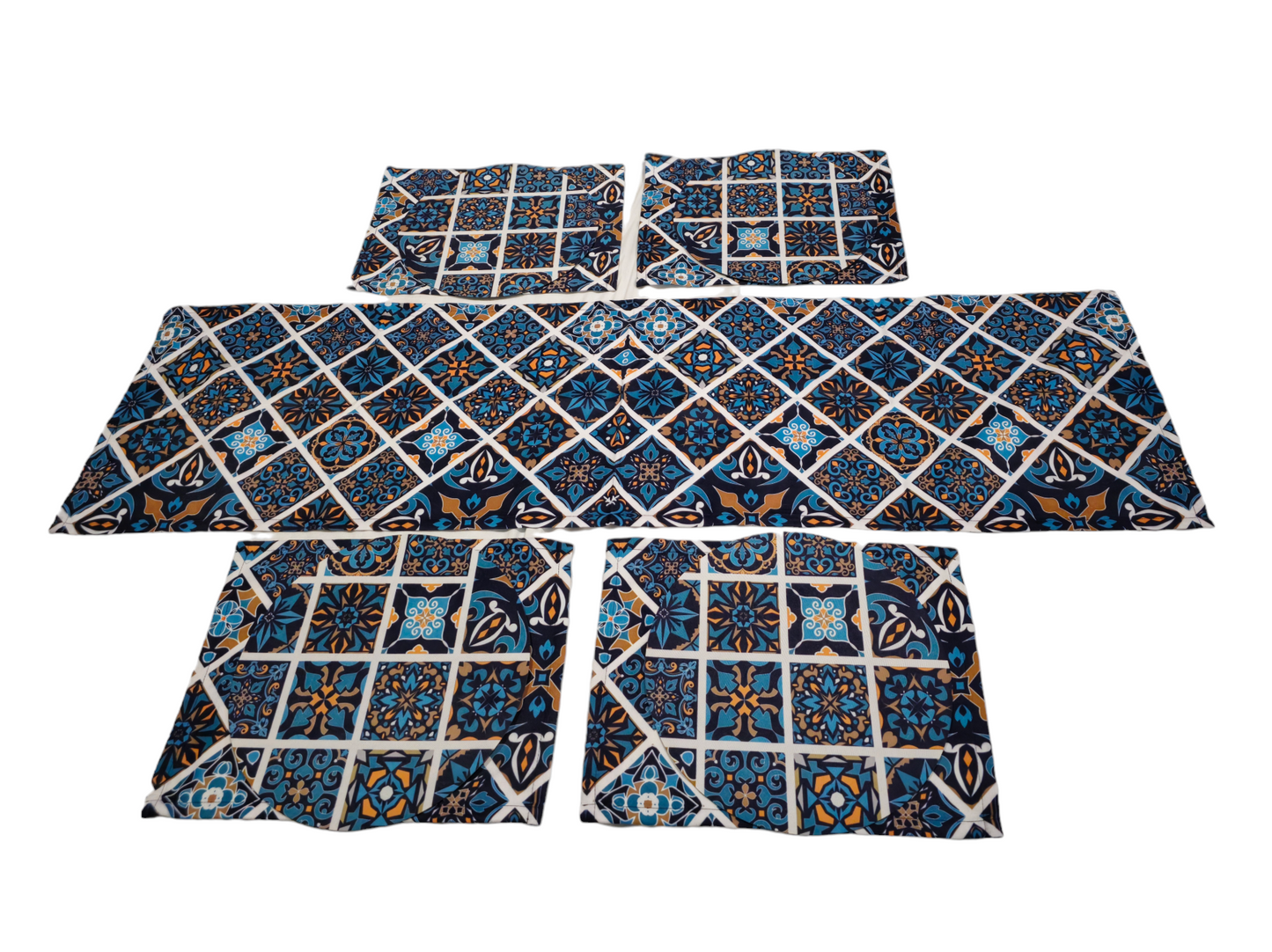 Turkish cotton kitchen décor, place mats and table runners. Traditional Turkish designs. Kitchen and lounge decor, stylish and unique kitchen and lounge room items. Gift ideas, housewarming gift. Colourful home designs.