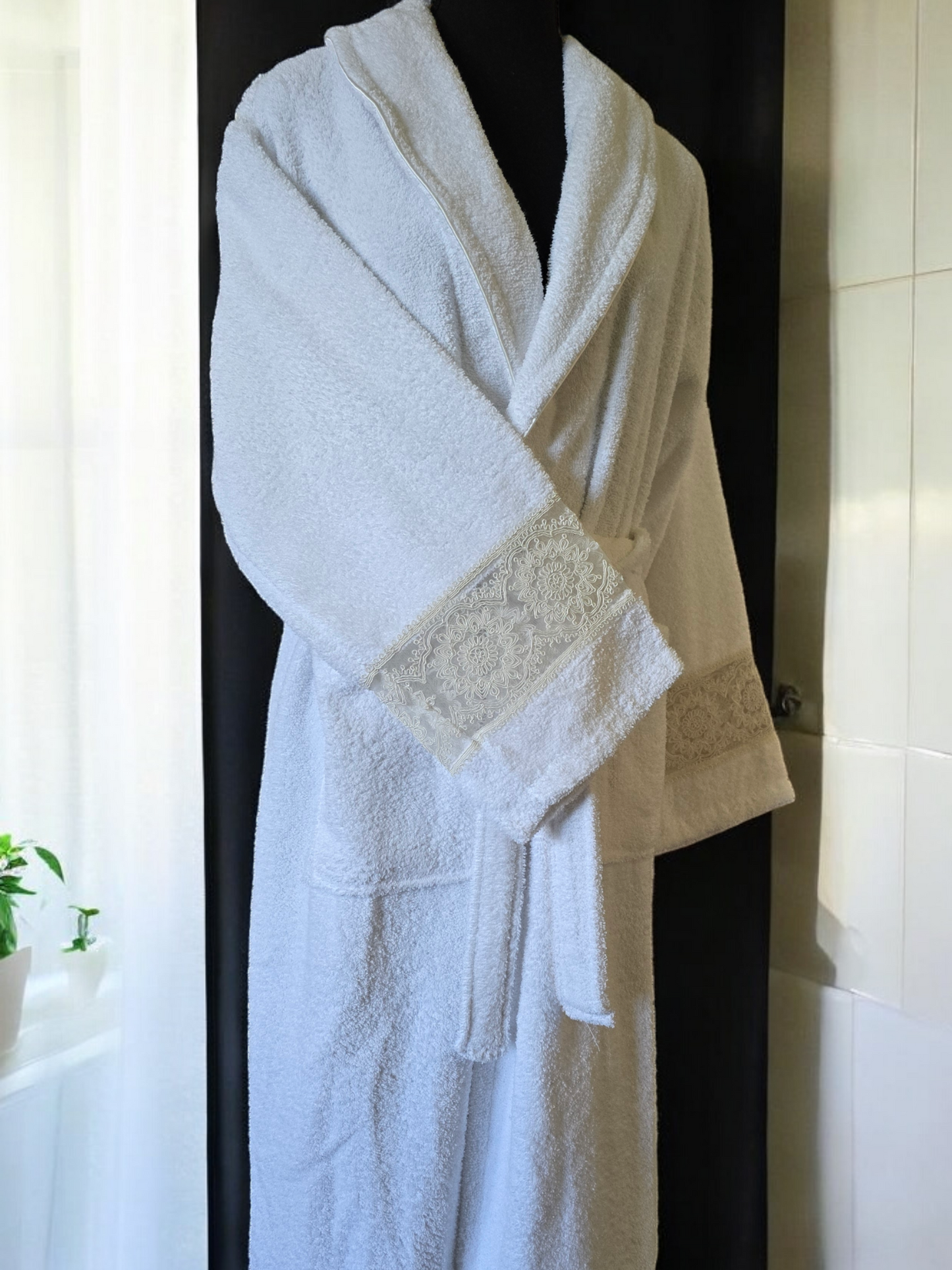 Turkish Cotton Towel and bathrobe Set My Home Exclusive. Quality Turkish cotton luxury towels and bathrobe sets. Luxurious and stylish towels and bathrobes. Wedding gifts and bridal wear.
