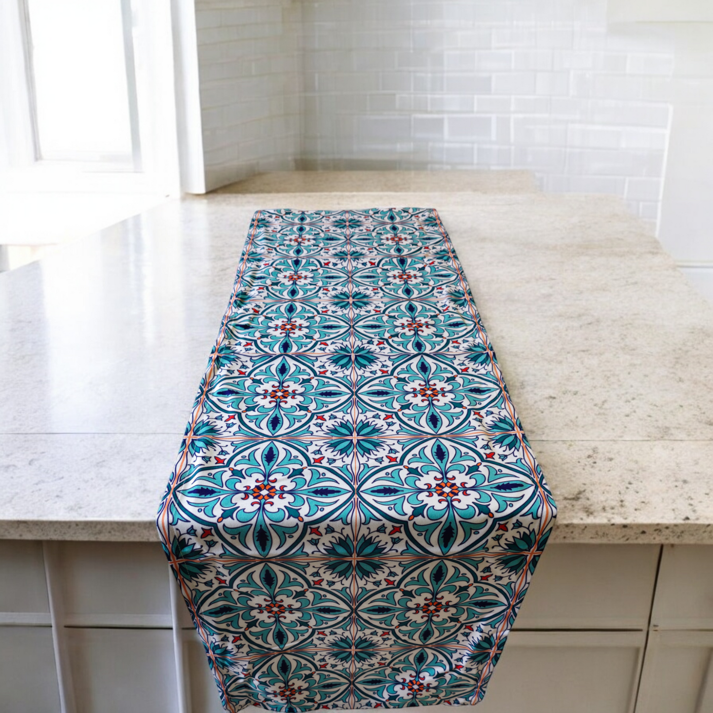Turkish cotton kitchen décor, place mats and table runners. Traditional Turkish designs. Kitchen and lounge decor, stylish and unique kitchen and lounge room items. Gift ideas, housewarming gift. Colourful home designs.