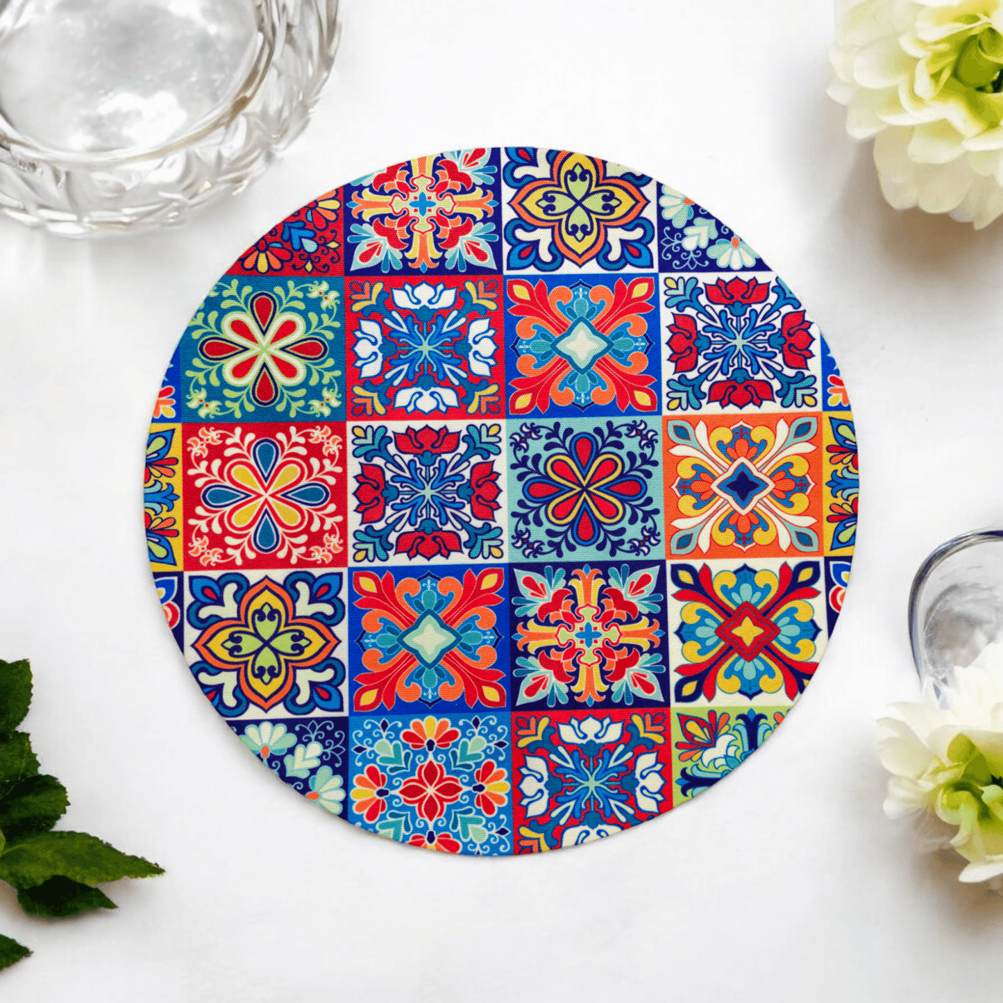 Turkish cotton kitchen décor, place mats and table runners. Traditional Turkish designs. Kitchen and lounge decor, stylish and unique kitchen and lounge room items. Gift ideas, housewarming gift. Colourful home designs.