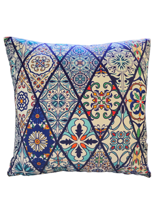 Turkish cotton colourful cushion cover. Traditional Turkish designs. Kitchen and lounge decor, stylish and unique kitchen and lounge room items. Gift ideas, housewarming gift. Colourful home designs.   