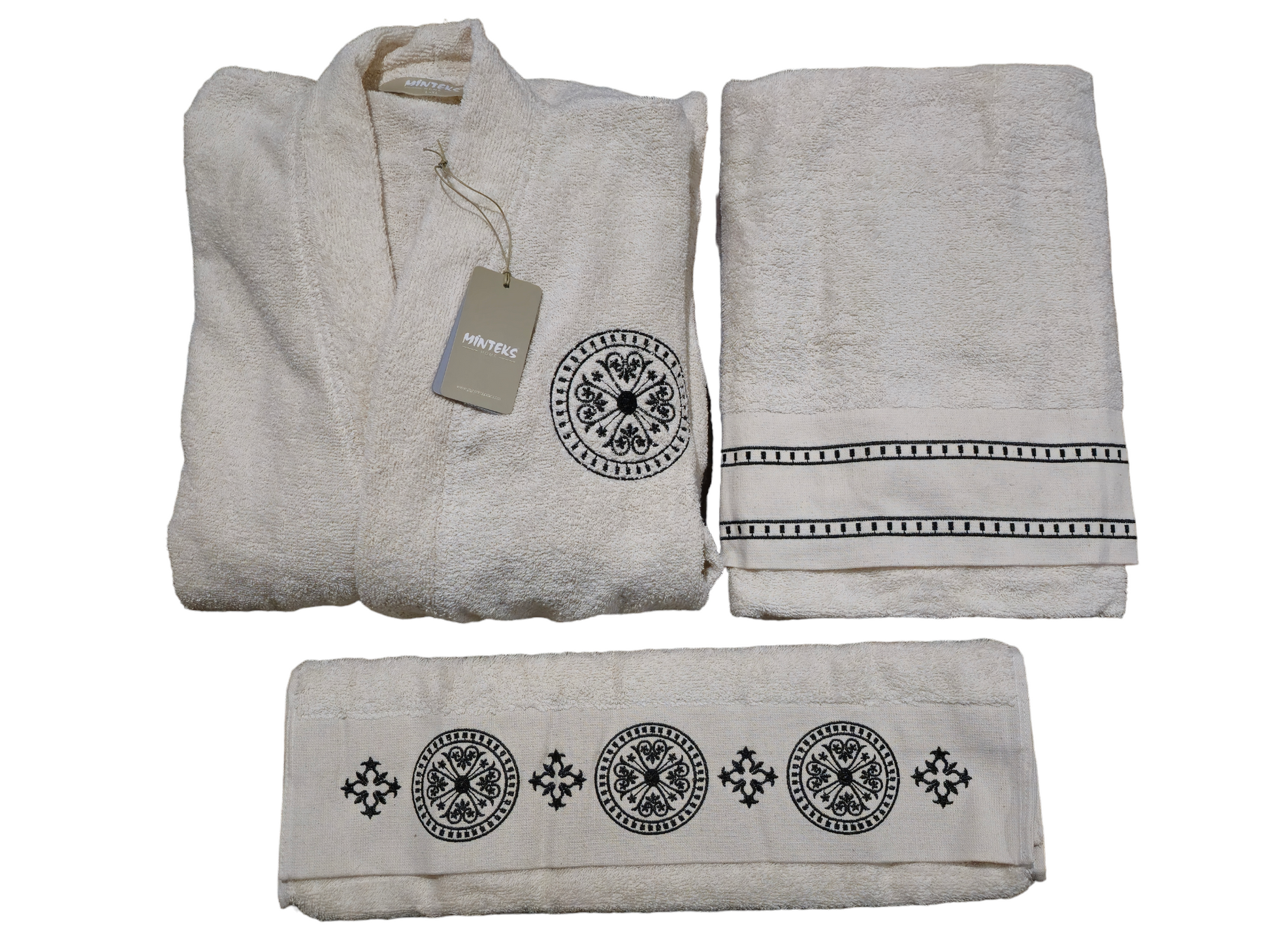 Turkish Cotton Towel and bathrobe Set My Home Exclusive. Quality Turkish cotton luxury towels and bathrobe sets. Luxurious and stylish towels and bathrobes. Wedding gifts and bridal wear. 