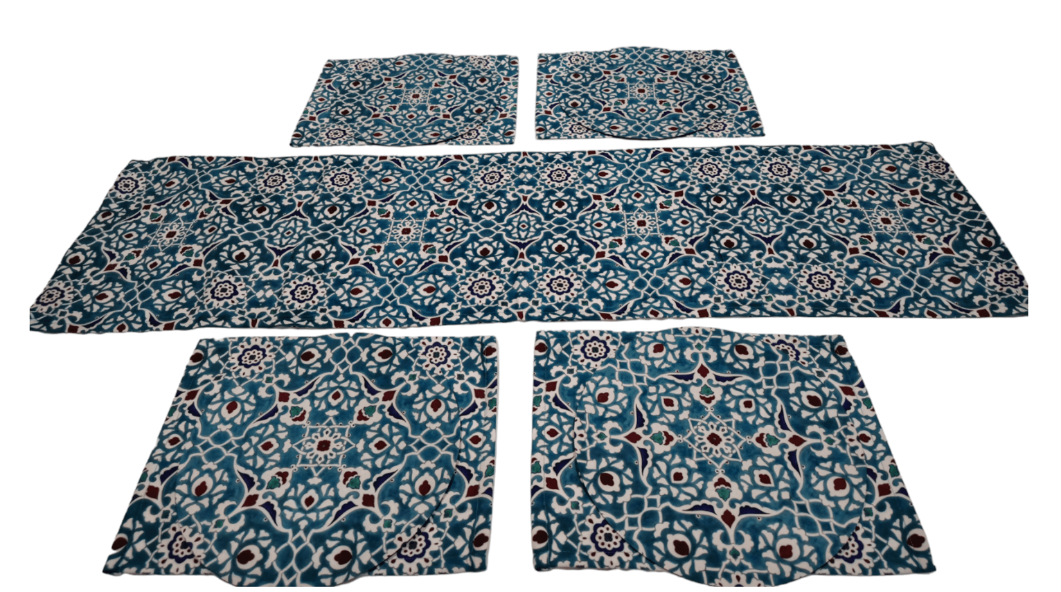 Turkish cotton kitchen décor, place mats and table runners. Traditional Turkish designs. Kitchen and lounge decor, stylish and unique kitchen and lounge room items. Gift ideas, housewarming gift. Colourful home designs.