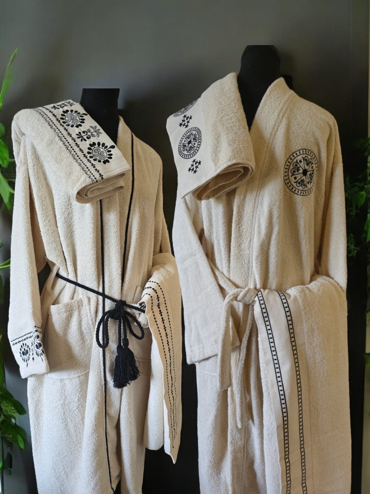 Turkish Cotton Towel and bathrobe Set My Home Exclusive. Quality Turkish cotton luxury towels and bathrobe sets. Luxurious and stylish towels and bathrobes. Wedding gifts and bridal wear. 