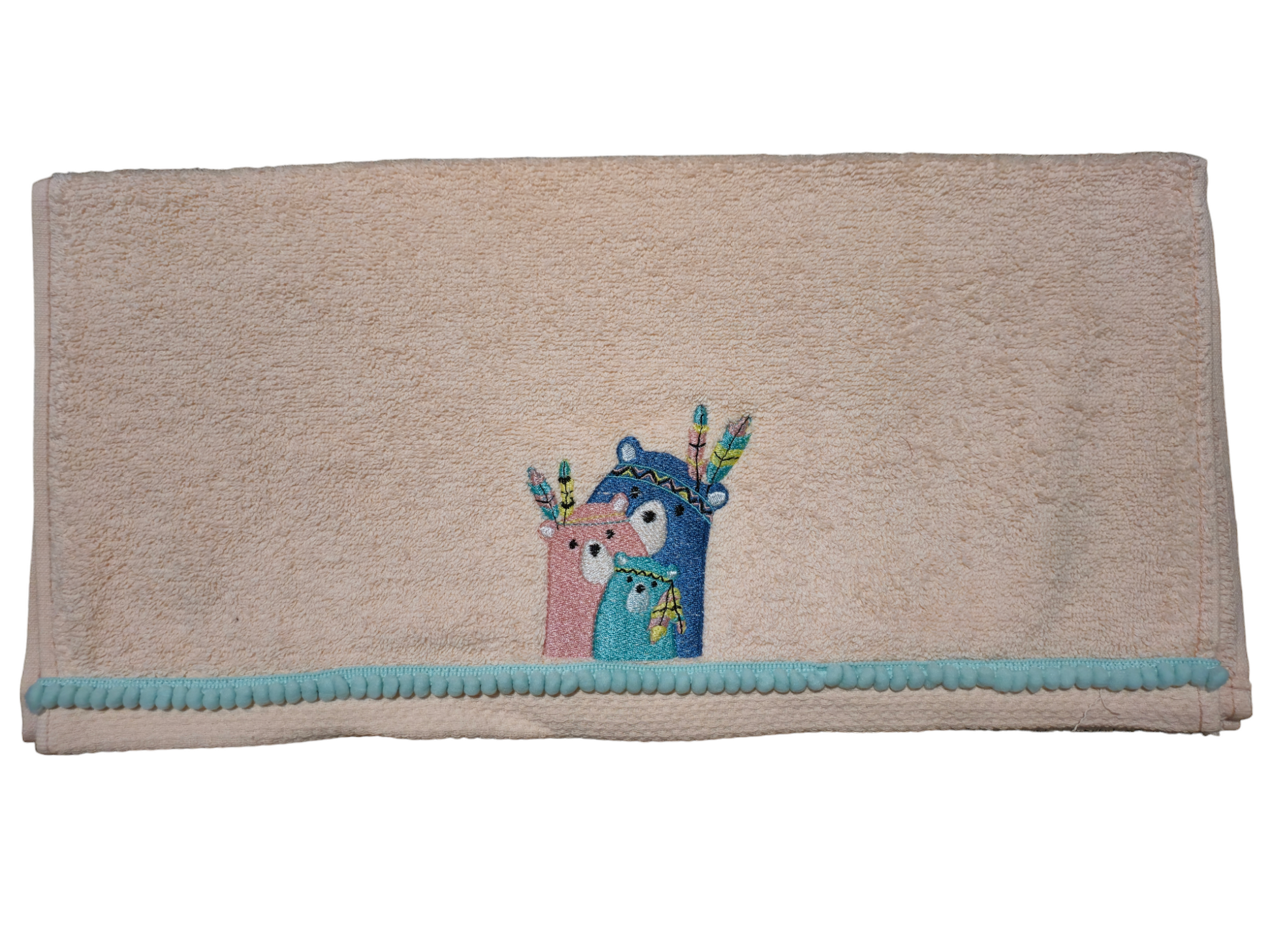 Kids Towel Pink Feather Bear 50x90cm - My Home Exclusive