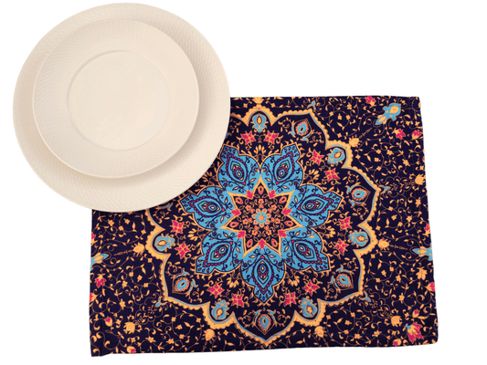 Turkish cotton colourful placemats. Traditional Turkish designs. Kitchen decor, stylish and unique kitchen items. Gift ideas, housewarming gift. Colourful kitchen designs.   