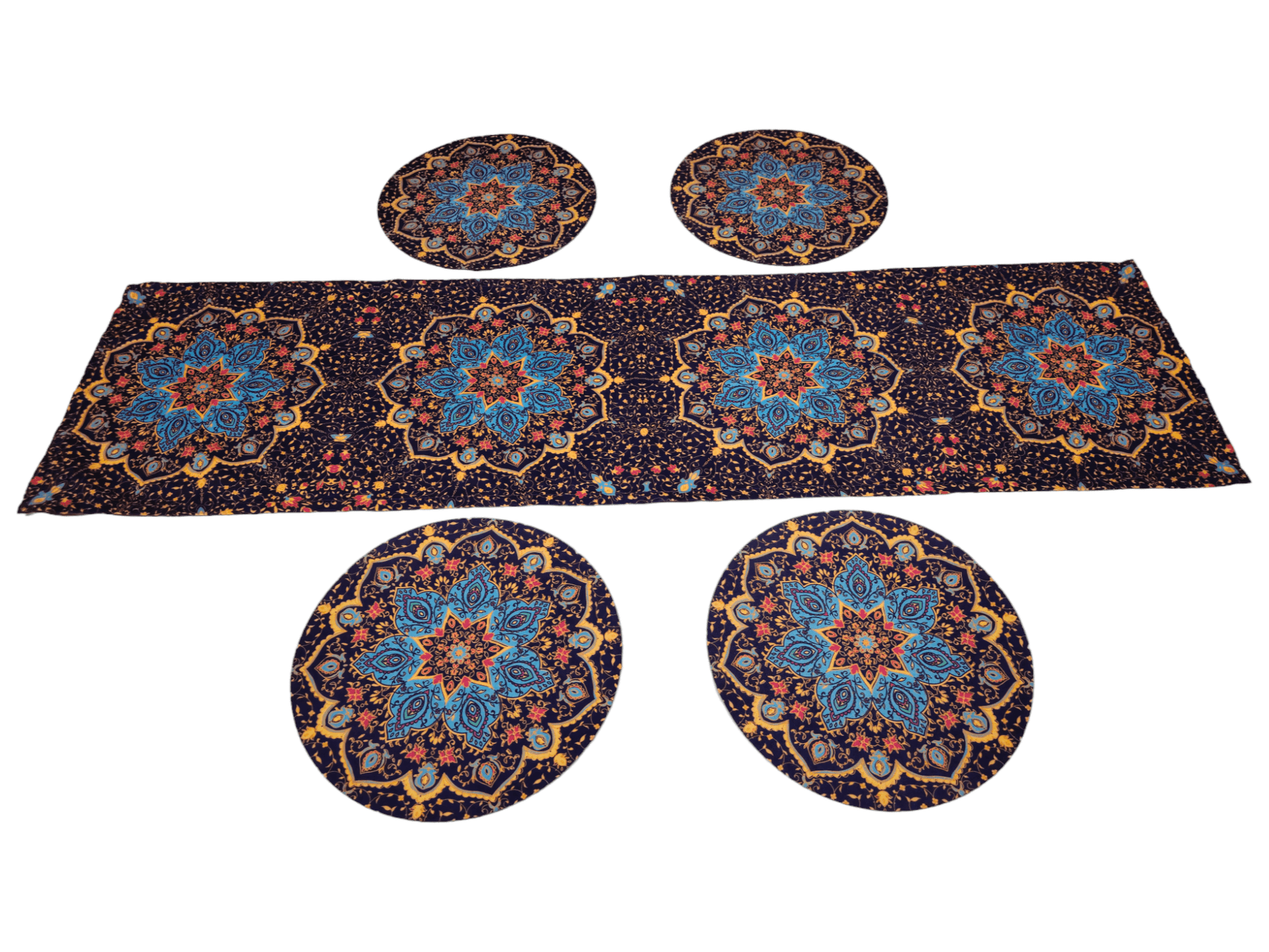 Turkish cotton kitchen décor, place mats and table runners. Traditional Turkish designs. Kitchen and lounge decor, stylish and unique kitchen and lounge room items. Gift ideas, housewarming gift. Colourful home designs.