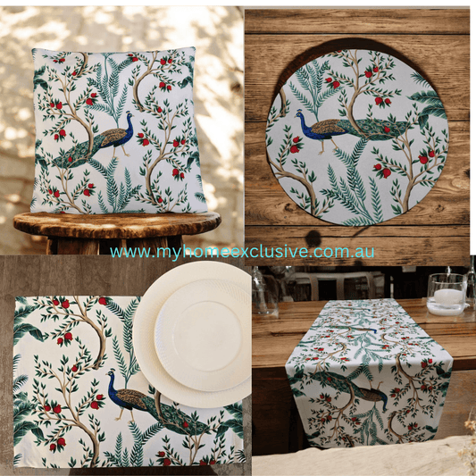 Turkish cotton kitchen décor, place mats and table runners. Traditional Turkish designs. Kitchen and lounge decor, stylish and unique kitchen and lounge room items. Gift ideas, housewarming gift. Colourful home designs.