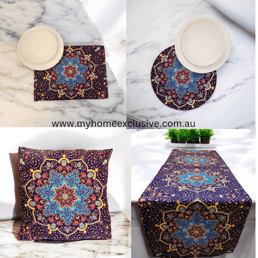 Turkish cotton kitchen décor, place mats and table runners. Traditional Turkish designs. Kitchen and lounge decor, stylish and unique kitchen and lounge room items. Gift ideas, housewarming gift. Colourful home designs.